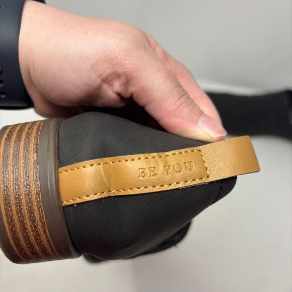 Dr. Scholls Shoes Womens 10 Black Ruler Chevron Faux Leather Almond Toe Loafer - Picture 5 of 8